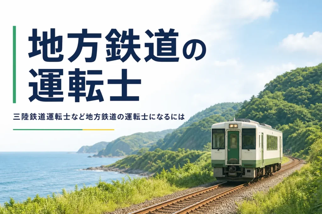 三陸鉄道運転士など地方鉄道の運転士になるための採用と働き方を解説する記事のアイキャッチ