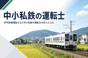 伊予鉄道運転士など中小私鉄の運転士の求人と入口を解説する記事のアイキャッチ