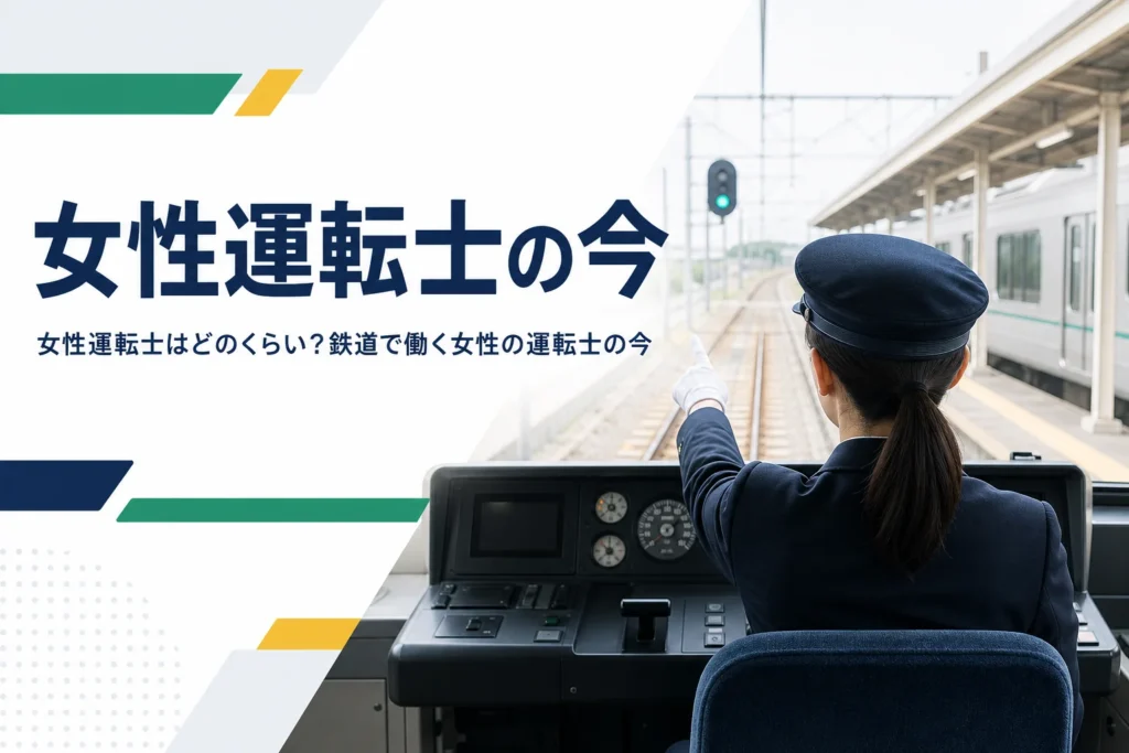 女性運転士はどのくらいいるのかと、鉄道で働く女性の運転士の今を解説する記事のアイキャッチ