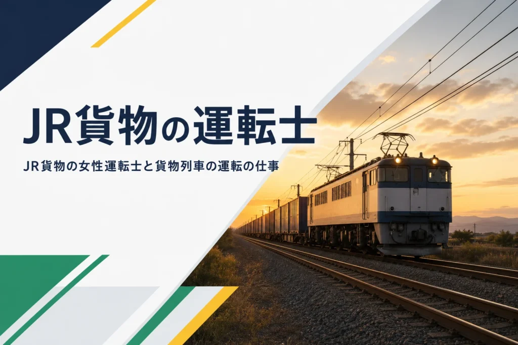 JR貨物の運転士の仕事と女性運転士について解説する記事のアイキャッチ