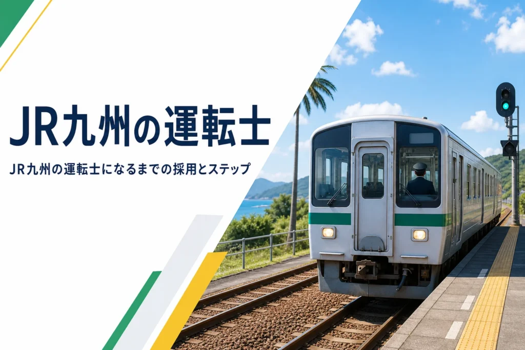 JR九州の運転士になるまでの採用区分とステップを解説する記事のアイキャッチ