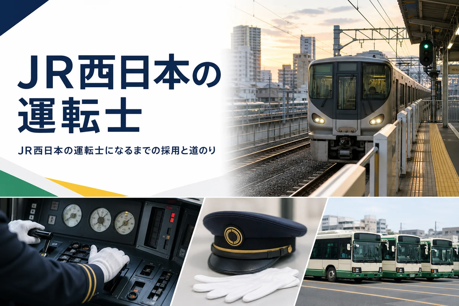 JR西日本の運転士になるまでの採用の種類と運転士までの道を解説する記事のアイキャッチ