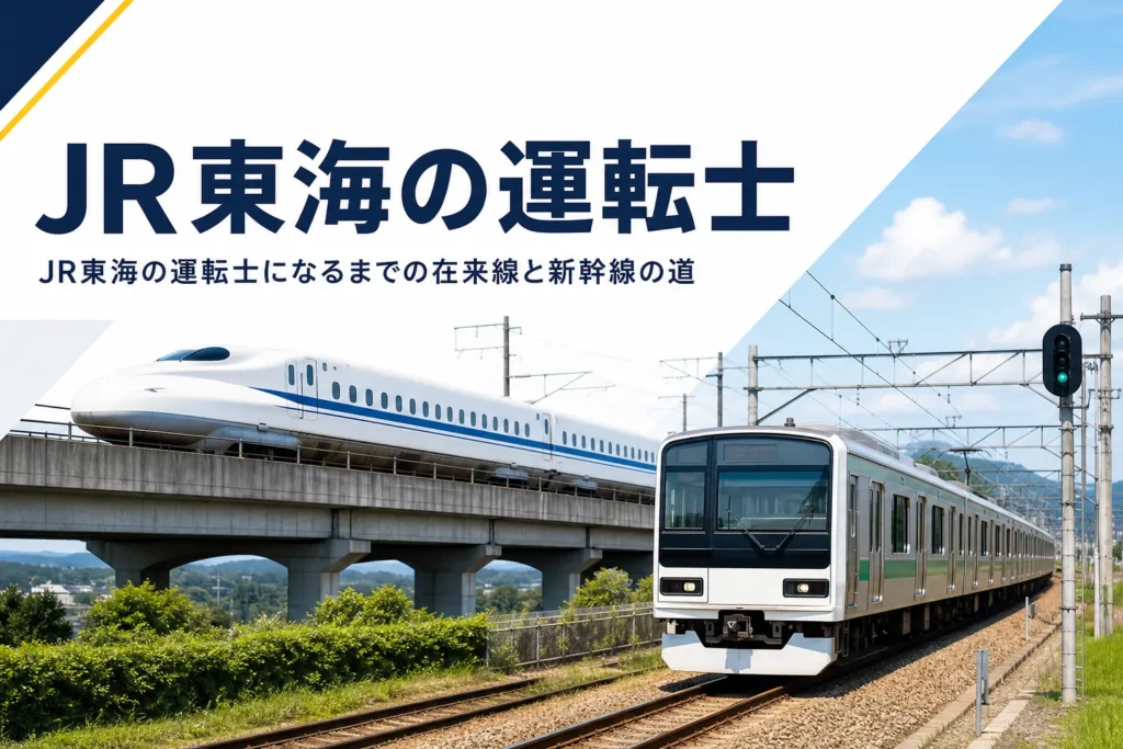 JR東海の在来線と新幹線の運転士になるまでの流れを解説する記事のアイキャッチ