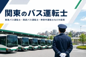 東急バス・西武バス・神奈中など関東のバス会社の運転士の採用を解説する記事のアイキャッチ