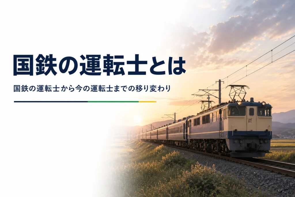 国鉄の運転士とはどんな存在だったのかと、今の運転士までの移り変わりを解説する記事のアイキャッチ