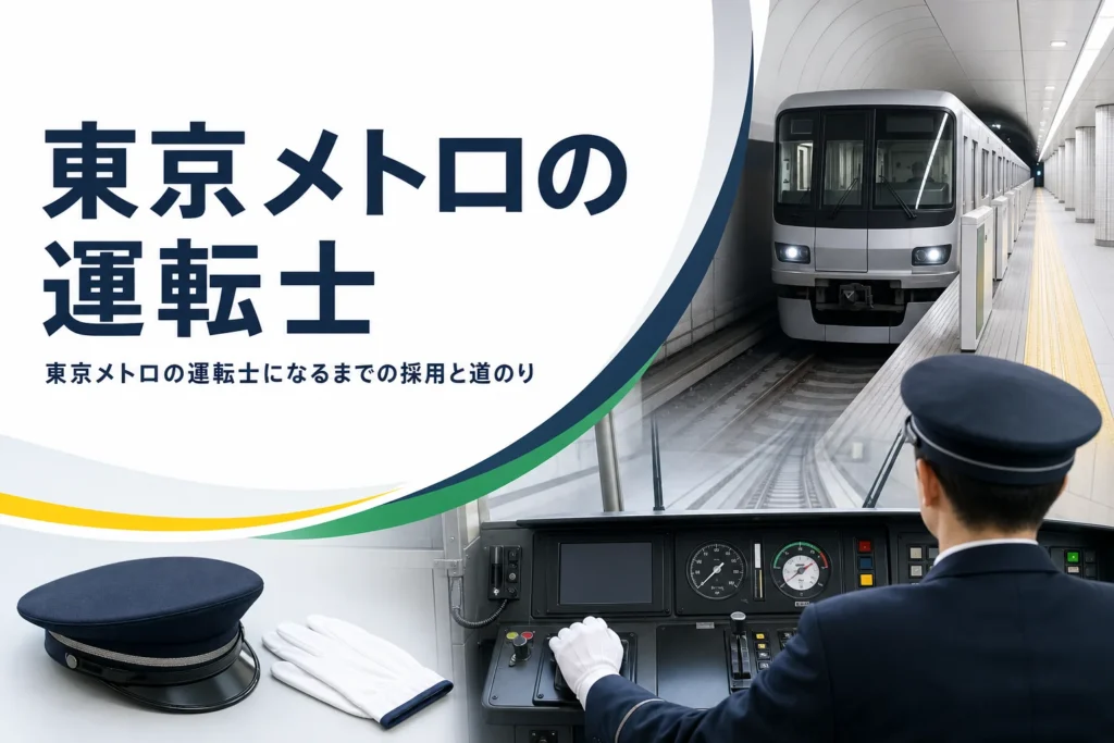 東京メトロの運転士になるための採用と地下鉄の運転の特徴を解説する記事のアイキャッチ