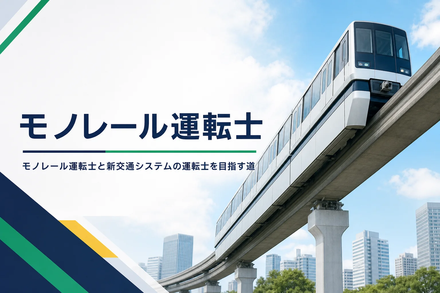 モノレール運転士と新交通システムの運転士を目指す道を解説する記事のアイキャッチ