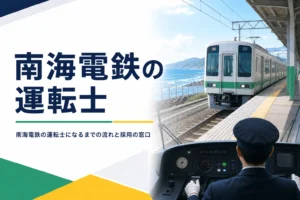 南海電鉄の運転士になるまでの流れと採用の窓口を解説する記事のアイキャッチ