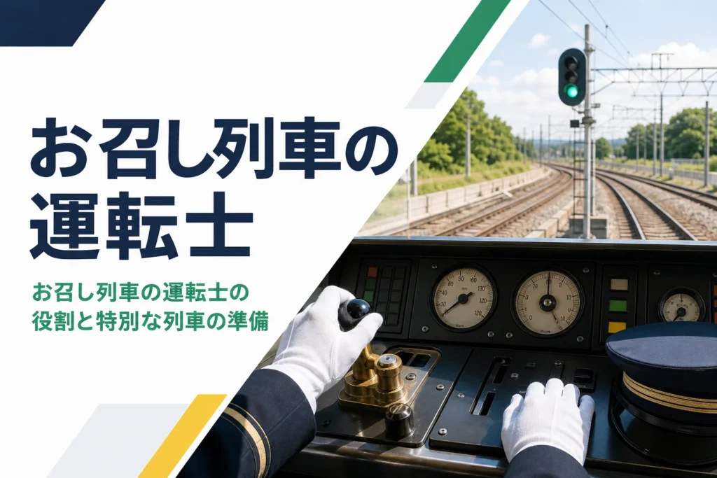 お召し列車の運転士の役割と、特別な列車を走らせる準備を解説する記事のアイキャッチ