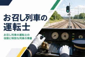 お召し列車の運転士の役割と、特別な列車を走らせる準備を解説する記事のアイキャッチ