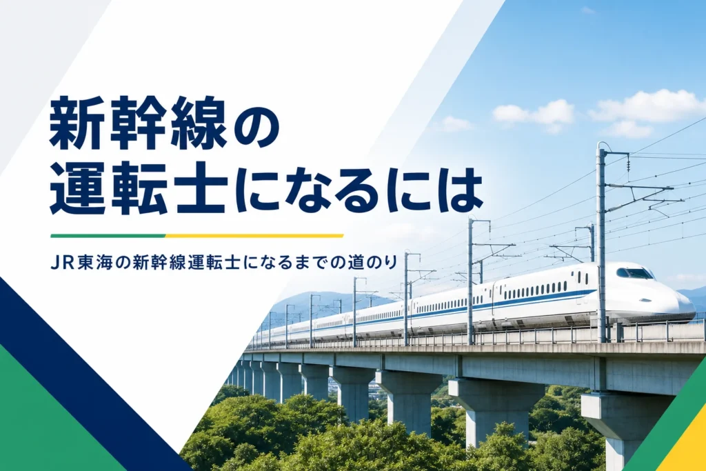 JR東海の新幹線運転士になるまでの流れとドクターイエローについて解説する記事のアイキャッチ