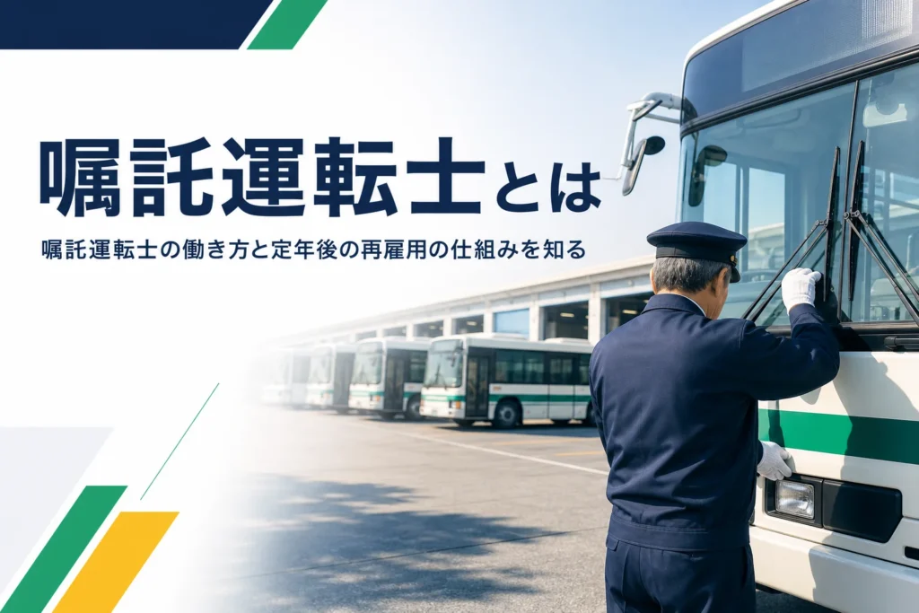 嘱託運転士とは何か、定年後も運転士として働く再雇用の仕組みを解説する記事のアイキャッチ
