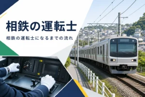 相模鉄道の運転士になるための採用区分と、入社から運転士までの年次の例を解説する記事のアイキャッチ