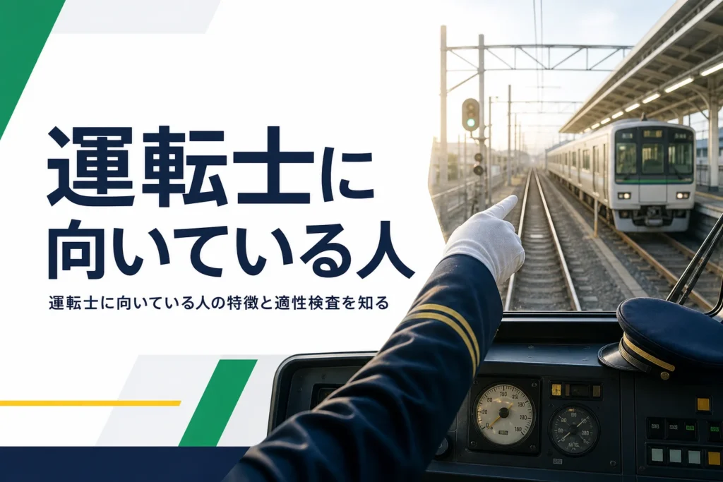 運転士に向いている人の特徴と、適性検査で求められる力を解説する記事のアイキャッチ