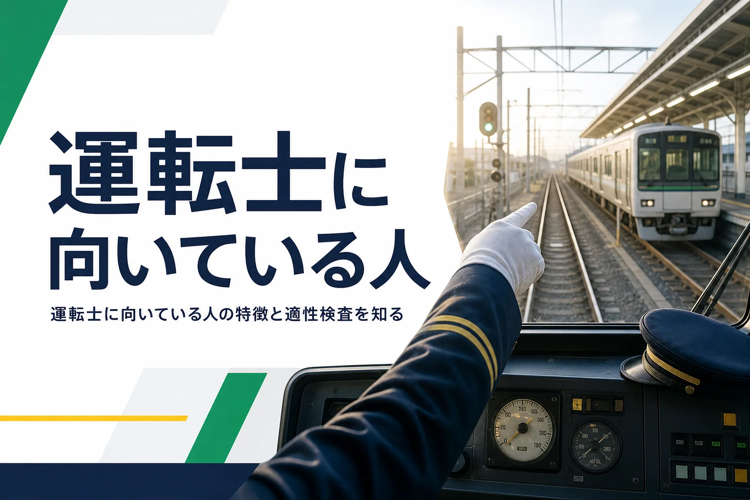 運転士に向いている人の特徴と、適性検査で求められる力を解説する記事のアイキャッチ