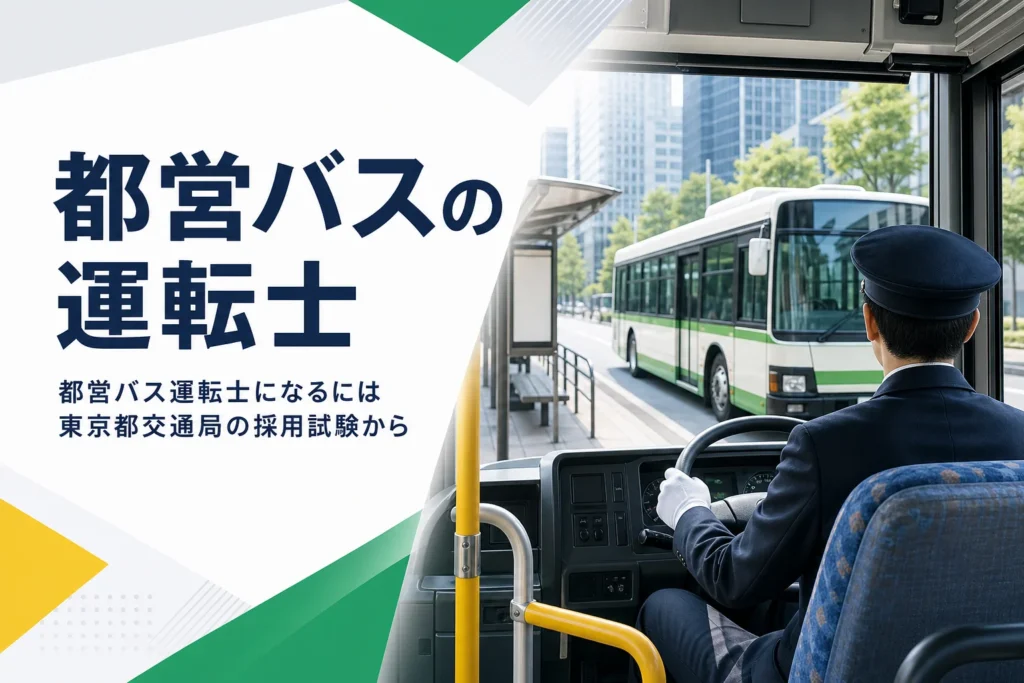 都営バスの運転士になるための東京都交通局の採用試験を解説する記事のアイキャッチ