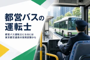 都営バスの運転士になるための東京都交通局の採用試験を解説する記事のアイキャッチ