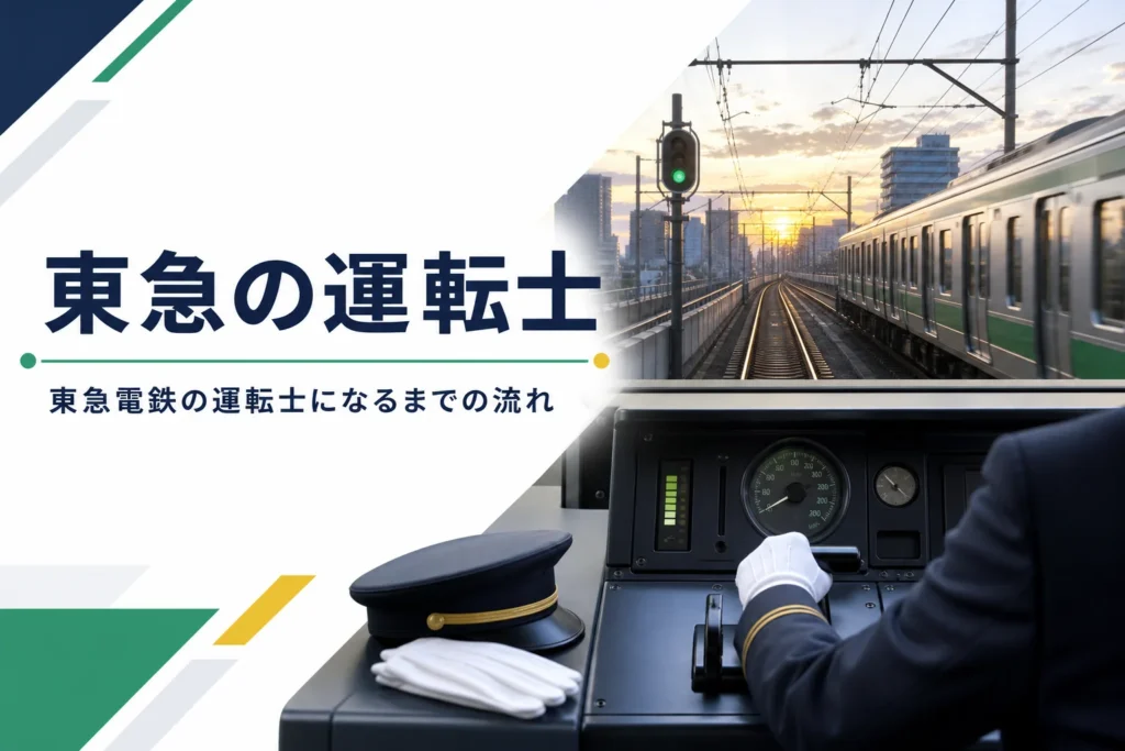 東急電鉄の運転士になるための採用の入口と育て方、東横線の運転を解説する記事のアイキャッチ