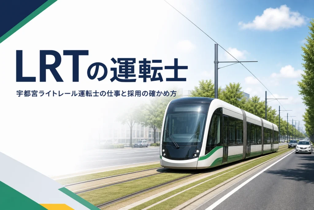 宇都宮ライトレール運転士の仕事と採用の確かめ方を解説する記事のアイキャッチ